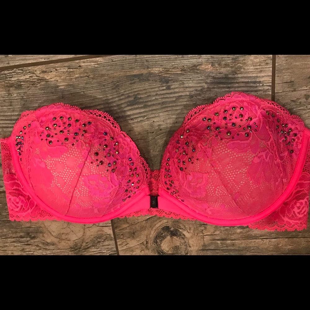 Victoria’s Secret Strapless Bra 36C Pink Bralette
